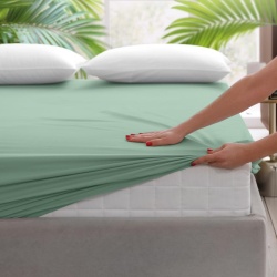 CEARCEAF PAT CU ELASTIC 160X200 CM VERDE - Img 4