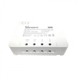 Comutator inteligent de releu WiFi Sonoff POWR3 de mare capacitate (25A / 5500W), cu contor de putere și protecție la suprasarcină