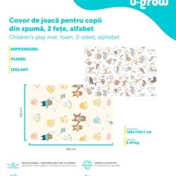 Covor de joaca, 120*180 * 1cm ,alfabet - Img 3