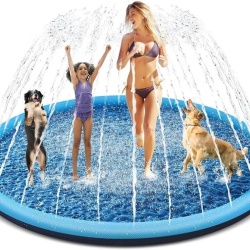 Covoraș de joacă cu apă și stropitori Tosekry, Suprafață antiderapantă, tip Splash Pad
