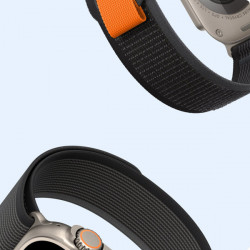 Curea sport Velcro pentru Apple Watch 8 / 7 / 6 / SE / 5 / 4 / 3 / 2 / 1 (38, 40, 41 mm) Curea Dux Ducis Versiune YJ - Negru / Gri - Img 6