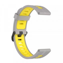 Curea Techsuit W002 pentru Samsung Galaxy Watch / Huawei Watch Series, 20mm, Gri