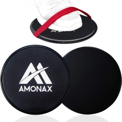 Discuri Glisante pentru Fitness Amonax cu Benzi de Fixare pentru Picioare, Glisiere Duble pentru Antrenament Full Body, Abdomen și Core, Compatibile cu Orice Suprafață, cu Geantă de Transport Inclusă