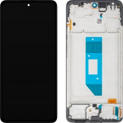Display cu Touchscreen Xiaomi Redmi Note 14 4G, cu Rama, Versiune Globala, Negru (Midnight Black), Swap 560001000O700