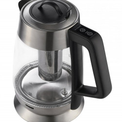 Fierbator cu filtru de ceai Heinner HEK-TF18GX, 1.8 L, 5 setari temperatura, iluminare colorata, control touch, element inox, oprire automata, Inox/Sticla - Img 2