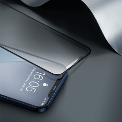 Folie de protectie Baseus 2x sticla mata 0,25 mm cu cadru pentru intregul ecran iPhone 12 mini Negru (SGAPIPH54N-KM01) - Img 6