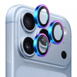 Folie de protectie Camera Spate Blueo Metal Frame pentru Apple iPhone 18 Pro / 18 Pro Max, Sticla Securizata, Multicolor