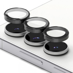 Folie de protectie Camera Spate Ringke pentru Samsung Galaxy S25 FE, Sticla Securizata, Set 2 bucati, Neagra