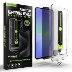 Folie de protectie Ecran Privacy Techsuit TitanGlass CrystalHD pentru Samsung Galaxy A37 5G / A36 A366, Sticla Securizata, Full Glue