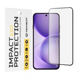 Folie de protectie Ecran Techsuit pentru Oppo Reno16 F / Reno16 FS, Sticla Securizata, Full Glue, Neagra