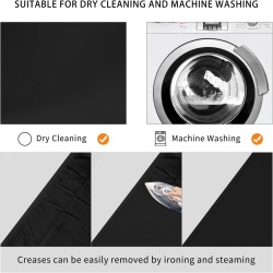 Fundal Foto Negru 2 x 3 Metri din material textil, Set Complet cu 4 Cleme cu Arc și 4 Clipsuri Anti-Șifonare pentru Portrete, Studio și Streaming - Img 5