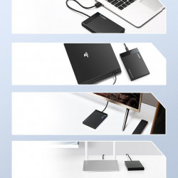 Hard disk extern Ugreen Carcasa SSD HDD SATA 2,5 "USB 3.2 Gen 1 (5 Gbps) Cablu USB Type C + 0,5 m negru (US221 50743) - Img 3
