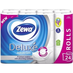 Hartie igienica Zewa Deluxe Delicate Care, 3 straturi, 24 role
