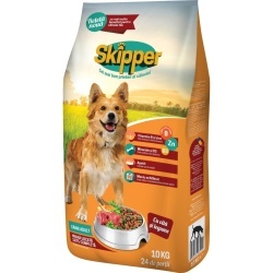 Hrana uscata pentru caini Skipper, Vita si Legume, 10Kg
