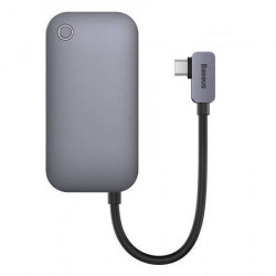 Hub 4 in 1 Seria Baseus PadJoy USB-C la USB 3.0 + HDMI + USB-C PD + mufa de 3,5 mm (gri) - Img 7