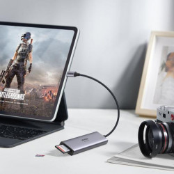 HUB multifunctional Ugreen USB tip C - 3x USB 3.2 Gen 1 / HDMI 4K 60Hz / cititor de carduri SD și TF gri (60383 CM511) - Img 4