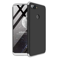 Husa 360° Matte Full Protection Gema Mixt pentru Xiaomi Mi 8 Lite , silver