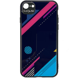 Husa Capac Spate Color Glass Pattern 4 Multicolor Apple iPhone 7, iPhone 8