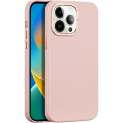 Husa Capac Spate Grit Leather Case Roz APPLE Iphone 14 Pro Max