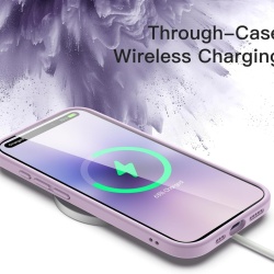 Husă de Protecție JETech pentru iPhone 17 (6.3"), Spate Transparent și Ramă Mată Lavandă (Solid Lavender) - Img 2