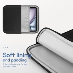 Husă de Protecție Slim 13 Inch pentru Tabletă și Laptop, Buzunare Multi-Compartiment, Material Rezistent la Stropire, Compatibilă iPad Pro 13"/12.9", Galaxy Tab S10+/S9+, Surface Pro și reMarkable, Negru - Img 4