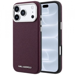 Husa MagSafe pentru Apple iPhone 18 Pro / 17 Pro, Karl Lagerfeld, Grained Elongated Logo, Visinie