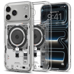 Husa MagSafe pentru Apple iPhone 18 Pro / 17 Pro, Spigen, Ultra Hybrid Neo One, Transparenta ACS12166