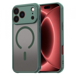 Husa MagSafe pentru Apple iPhone 18 Pro Max / 17 Pro Max, Techsuit, HaloFrost II, Verde