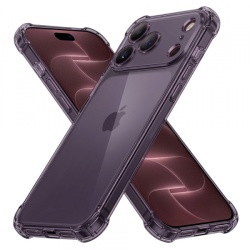 Husa pentru Apple iPhone 18 Pro Max / 17 Pro Max, Techsuit, Shockproof Clear, Fumurie