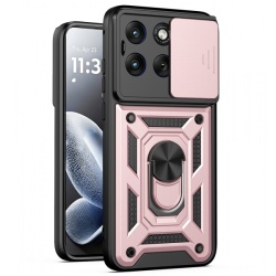 Husa pentru Motorola Edge 70 Fusion, Techsuit, CamShield, Roz Aurie