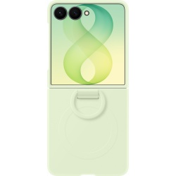 Husa pentru Samsung Galaxy Z Flip8 F776, Silicone Ring Magnet, Verde EF-EF776CGEGWW