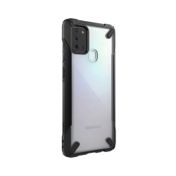 Husa Premium Ringke Fusion X Compatibila Cu Samsung Galaxy A21s, transparenta Cu Margine Neagra