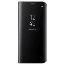 Husa protectie Clear view flip pentru Samsung Galaxy S9, Negru