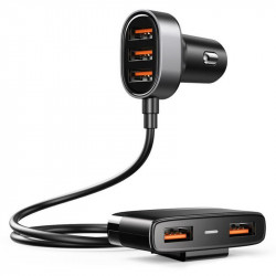 Incarcator auto + extensie 5x USB 6,2 A Joyroom black (JR-CL03)
