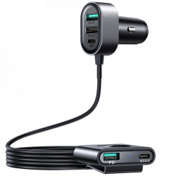 Incarcator auto Joyroom 2xPD + 2xQC3.0 75W 1,5m negru (JR-CL05) - Img 8