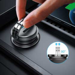 Incarcator auto Joyroom mini dual port USB Type C / USB 45 W 5 A Power Delivery Quick Charge 3.0 AFC SCP blue (C-A35) - Img 2