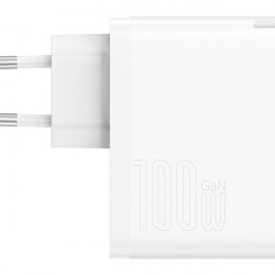 Incarcator priza Baseus GaN5 Pro Fast Universal GaN USB Charger Type C / USB 100W PD3.0, QC4.0 +, AFC white (CCGP090201) - Img 6