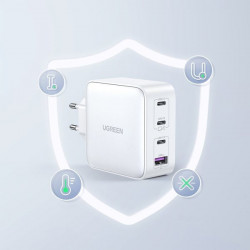 Incarcator rapid GaN 3xUSB C / USB 100W PPS Ugreen CD226 - alb - Img 3