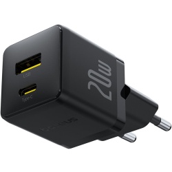 INCARCATOR retea Baseus Palm, Quick Charge 20W, 1 x USB Type-C, 1 x USB, negru "P10111608113-00" (timbru verde 0.18 lei) - 6932172672737