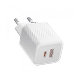 Incarcator Retea Blueo, 35W, 3A, 1 x USB-A - 1 x USB-C, Alb
