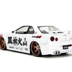 JADA SET FIGURINA METALICA 6CM SI MASINUTA NISSAN SKYLINE GTR SCARA 1 LA 24 - Img 3