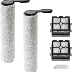 Kit de Accesorii și Piese de Schimb pentru Aspiratoare Tineco Floor One Stretch S6 / Switch S6 / S7 Stretch Ultra / S6 Stretch Lite / S9 Artist, 2 Perii Rotative, 2 Filtre HEPA și 1 Perie de Curățare