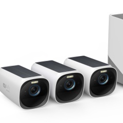 Kit supraveghere video eufyCam 3 S330, 4K Ultra HD, Incarcare solara, BionicMind™, Nightvision, Homebase 3 + 3 camere video