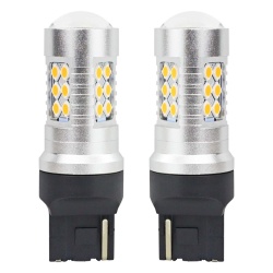 LED CANBUS 3030 24SMD T20 7440 WY21W Chihlimbar 12V/24V - Img 1
