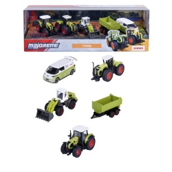MAJORETTE CLASS SET 5 VEHICULE AGRICOLE METALICE FARM 7.5CM