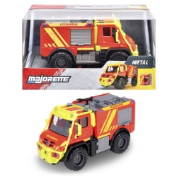 MAJORETTE MASINA METALICA DE POMPIERI MERCEDES UNIMOG U530 SCARA 1 LA 43