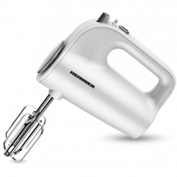 Mixer de mana Heinner HM-300WH, 300W, 5 Viteze, Functie Turbo, Accesorii din Inox, Alb - Img 3