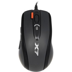 MOUSE A4tech, gaming, cu fir, USB, optic, 2000 dpi, butoane/scroll 6/1, buton selectare viteza, negru, "X-710BK" (timbru verde 0.18 lei)