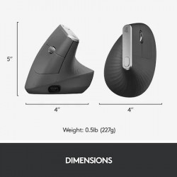 Mouse wireless ergonomic Logitech MX Vertical, Negru - Img 5