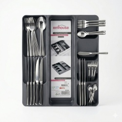 Organizator Tacâmuri EMHOUSE Smart, 43 x 43.5 x 5 cm, Antracit/Gri - Img 2